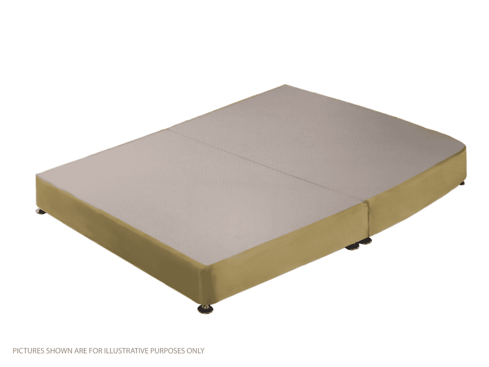 Apollo 2ft6 Velvet Sand Low Profile Divan Base | Buy Online | Beds.ie