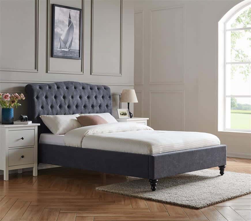 Limelight Rosa 6ft Bedframe - Dark Grey | Buy Online | Beds.ie