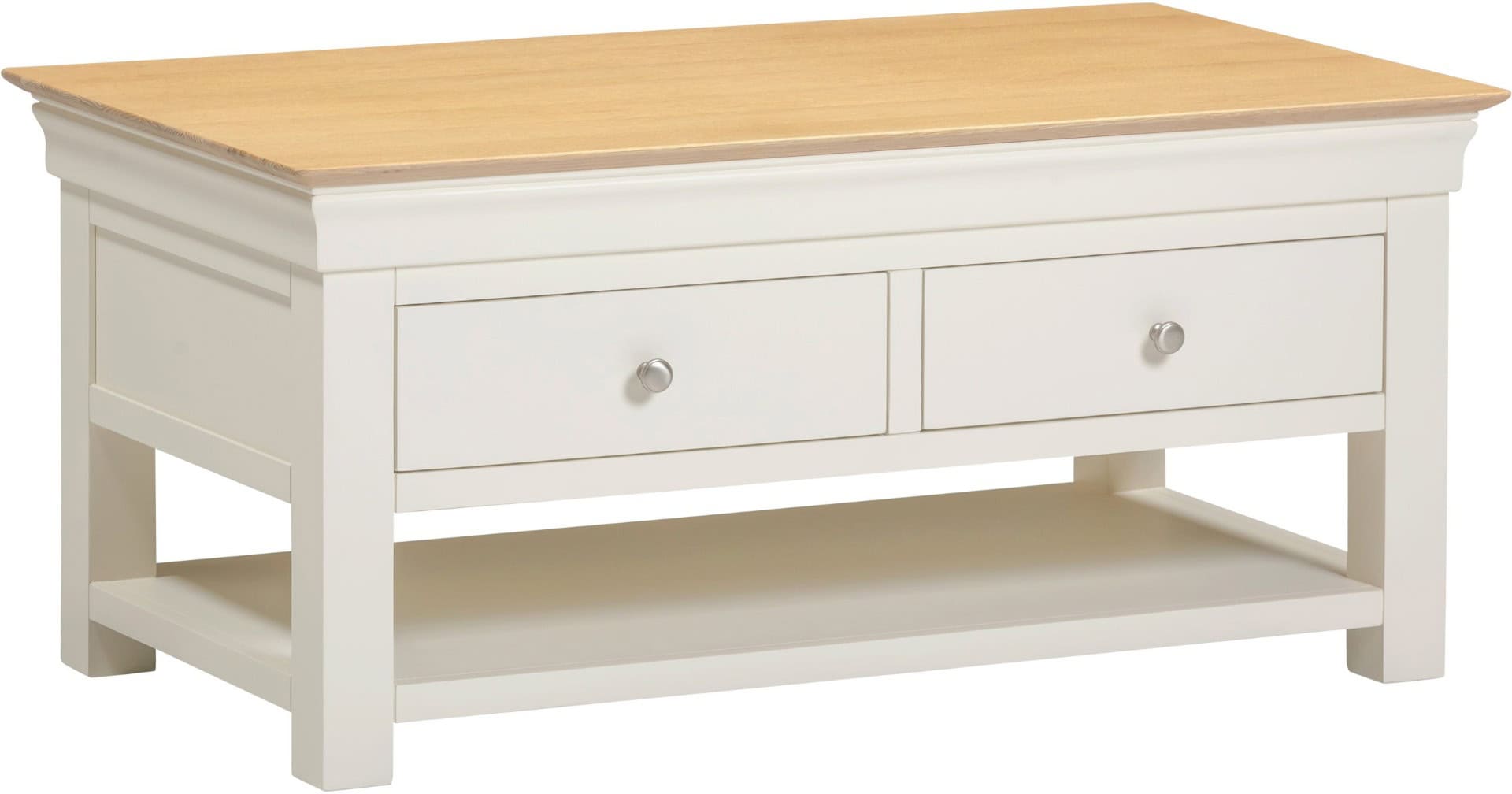 Bordeaux 2 Drawer Coffee Table - Ivory | Buy Online | Beds.ie
