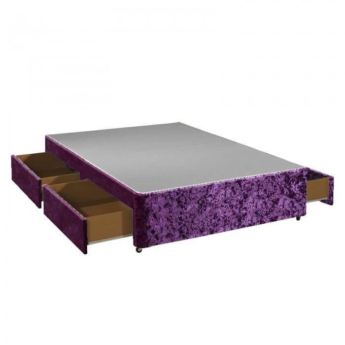 Apollo 4ft6 Glitz Purple 4 Drawer Divan Base | Buy Online | Beds.ie