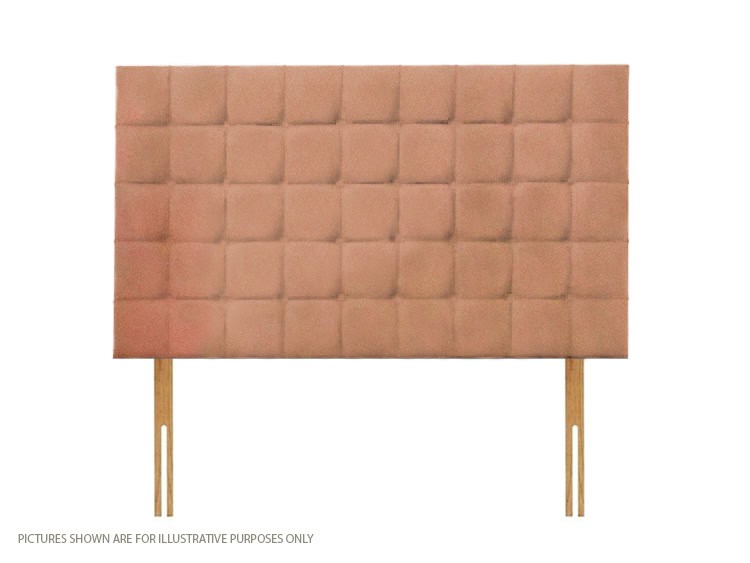 Apollo 3ft6 Boston Headboard - Velvet Pink | Buy Online | Beds.ie