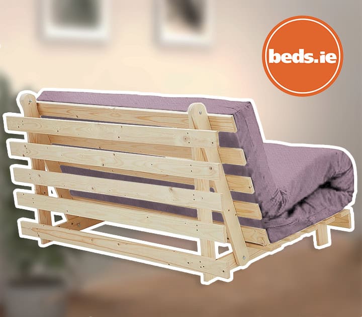 4ft6 Mito Futon Bed with Plum Mattress - Image 2