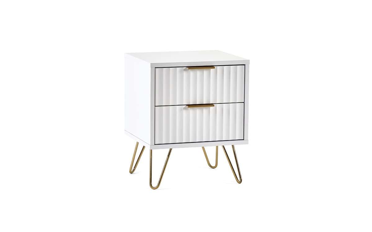 Murphy 2 Drawer Bedside - Matte White | Buy Online | Beds.ie