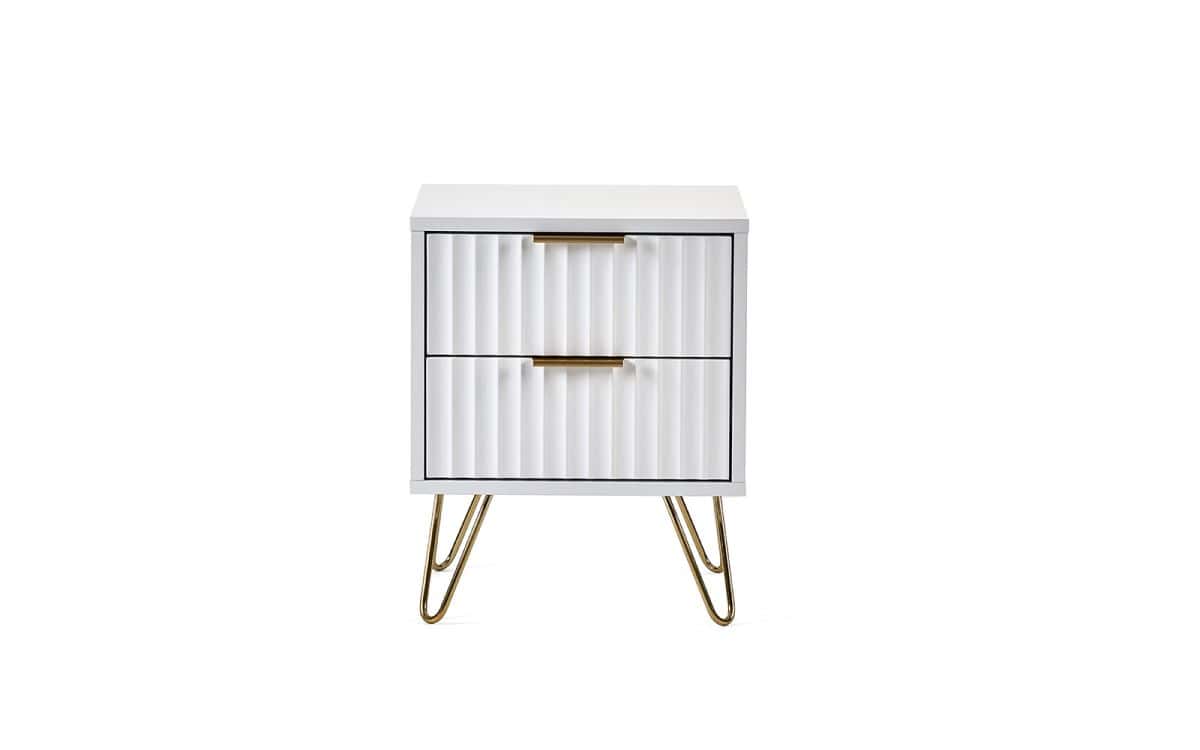 Murphy 2 Drawer Bedside - Matte White - Image 3