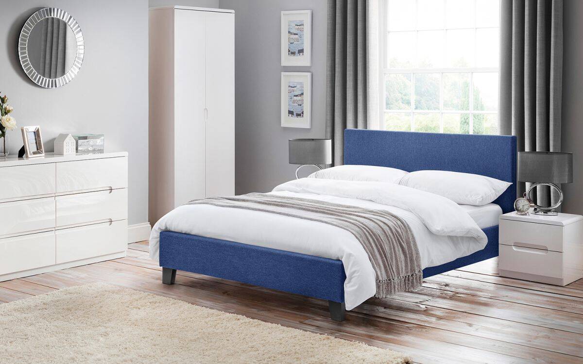 Murano 5ft Bedframe - Blue Linen | Buy Online | Beds.ie