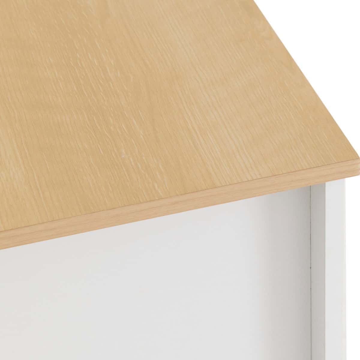 Portland 2+3 Drawer Chest - White & Oak - Image 7