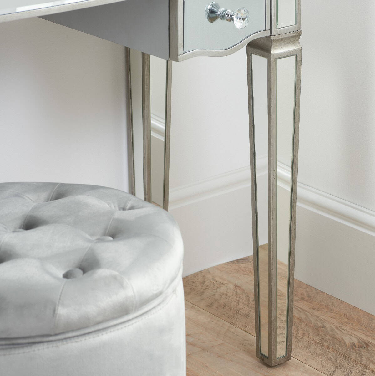 Elysee Mirrored 5 Drawer Dressing Table - Image 8