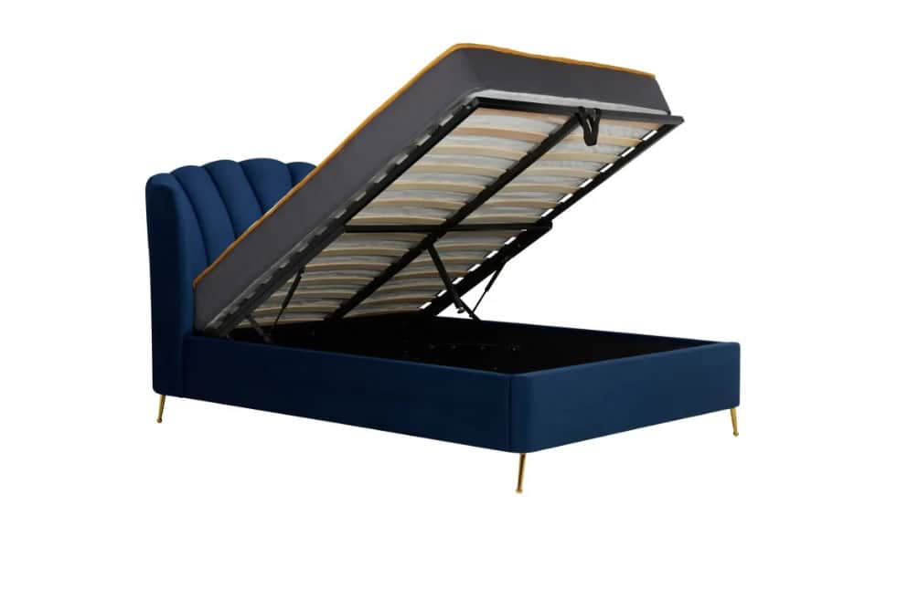 5ft Lottie Ottoman Bedframe - Midnight Blue - Image 6