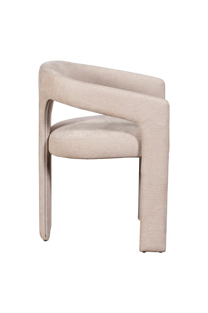 Georgia Dining Chair (Pair) - Beige - Image 4