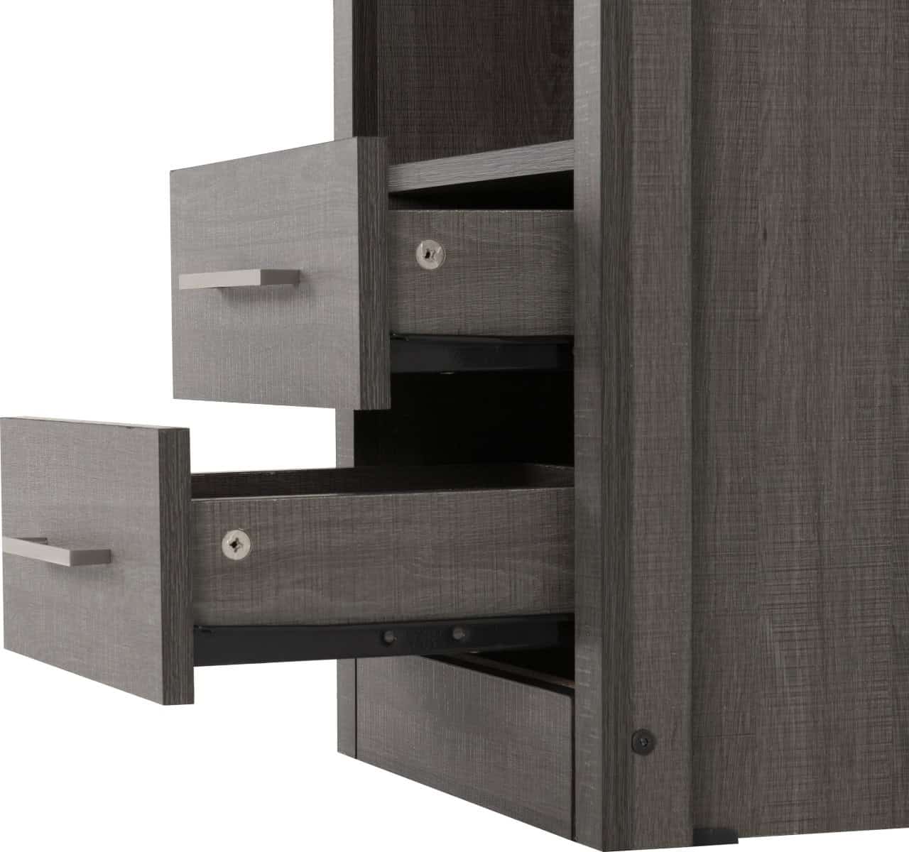 Lisbon 2 Drawer Bedside - Black Wood Grain - Image 4