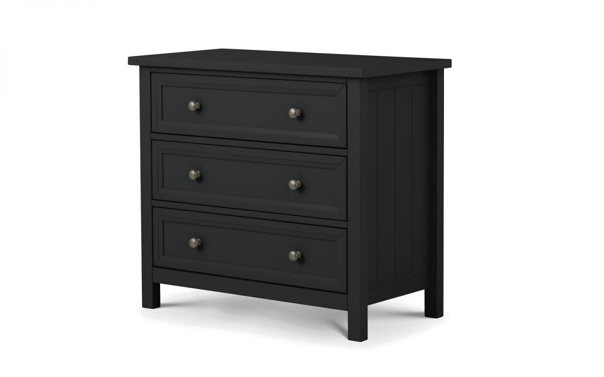 Braid 3 Drawer Chest - Anthracite | Buy Online | Beds.ie