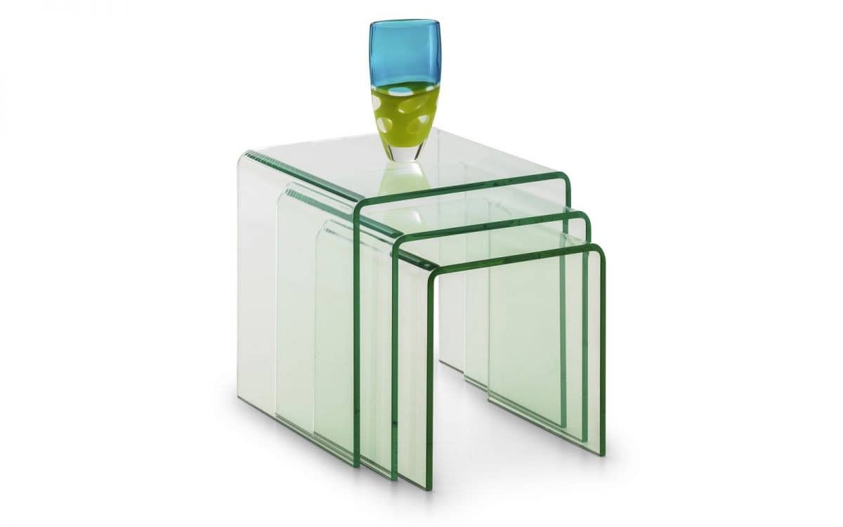 Dymond Nest of Tables - Bent Glass | Buy Online | Beds.ie