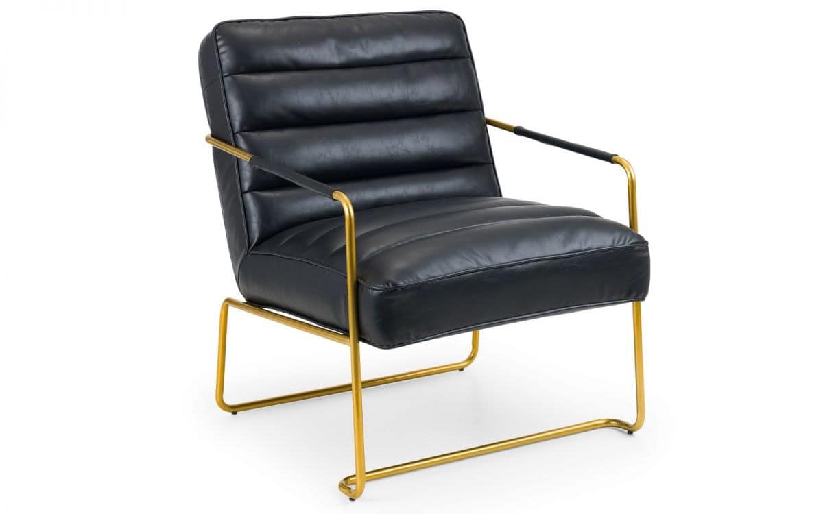 Georgina Chair - Black Leather - Image 2