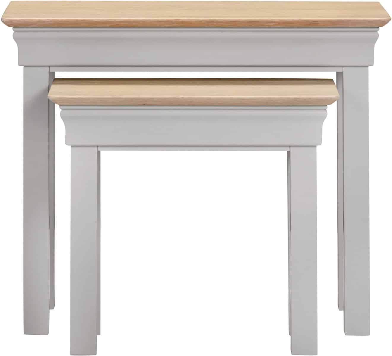 Bordeaux Nest of 2 Tables - Pebble Grey - Image 2