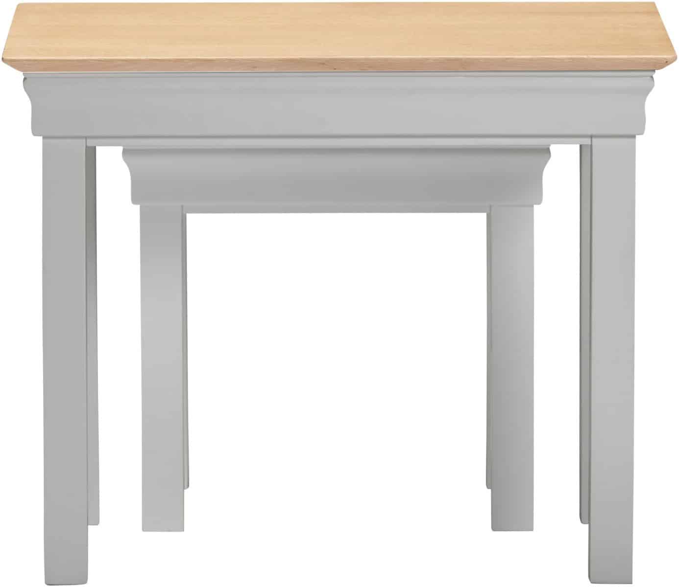 Bordeaux Nest of 2 Tables - Pebble Grey - Image 3
