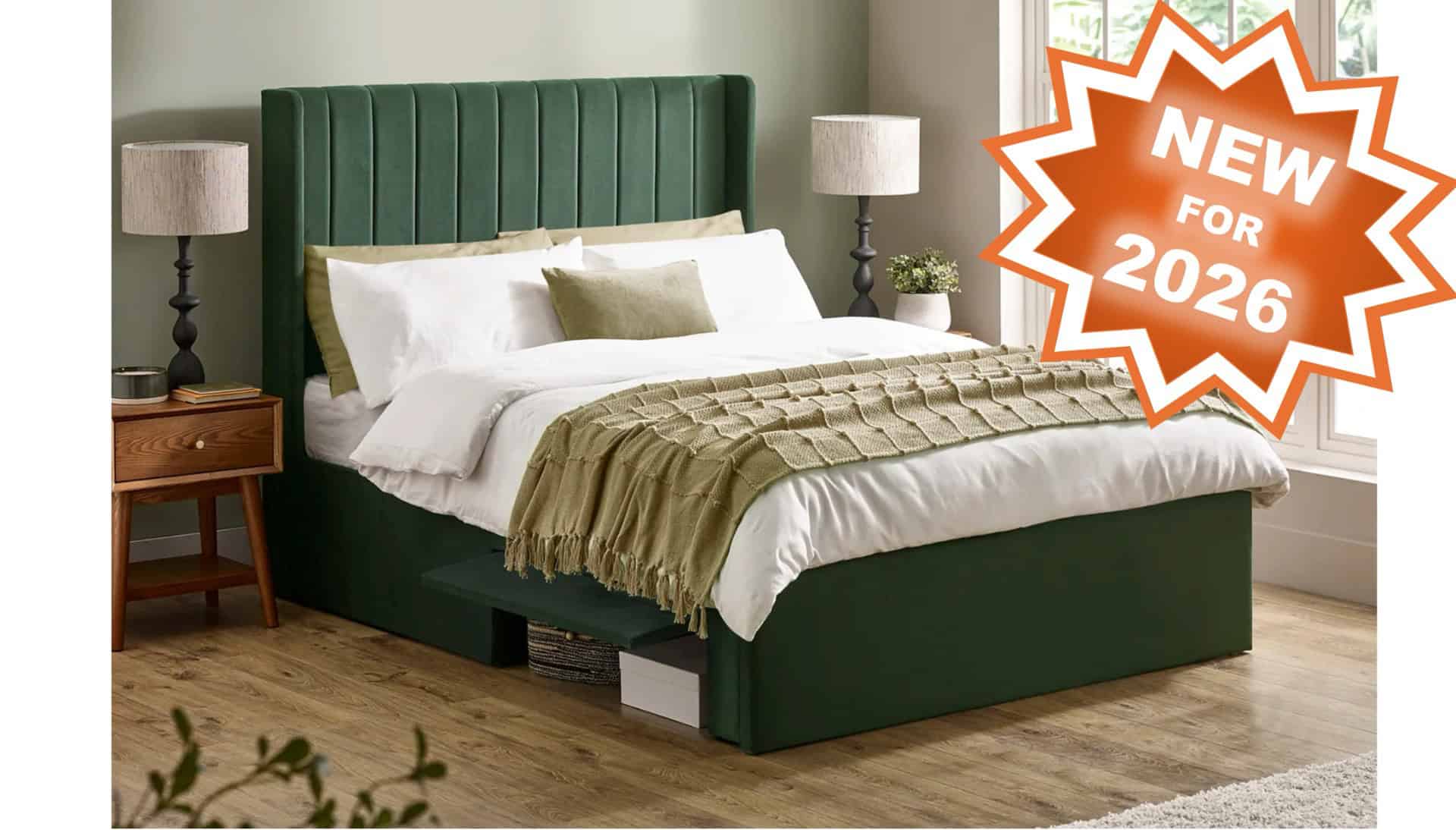 Leigha 5ft Bedframe - Green Velvet - Image 11
