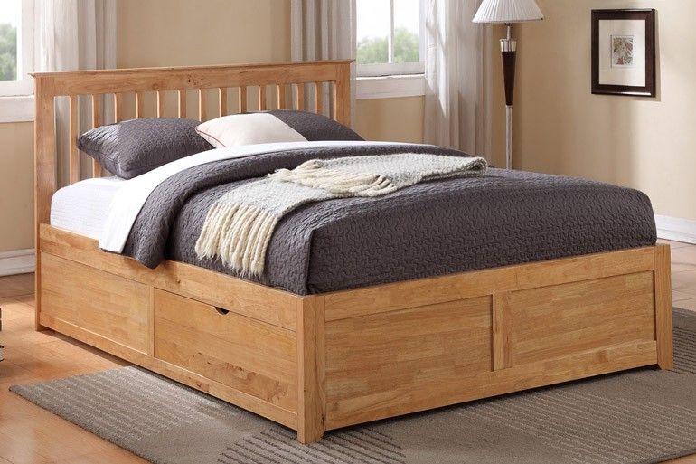 Flintshire 4ft6 Pentre 2 Drawer Bedframe - Oak - Image 2