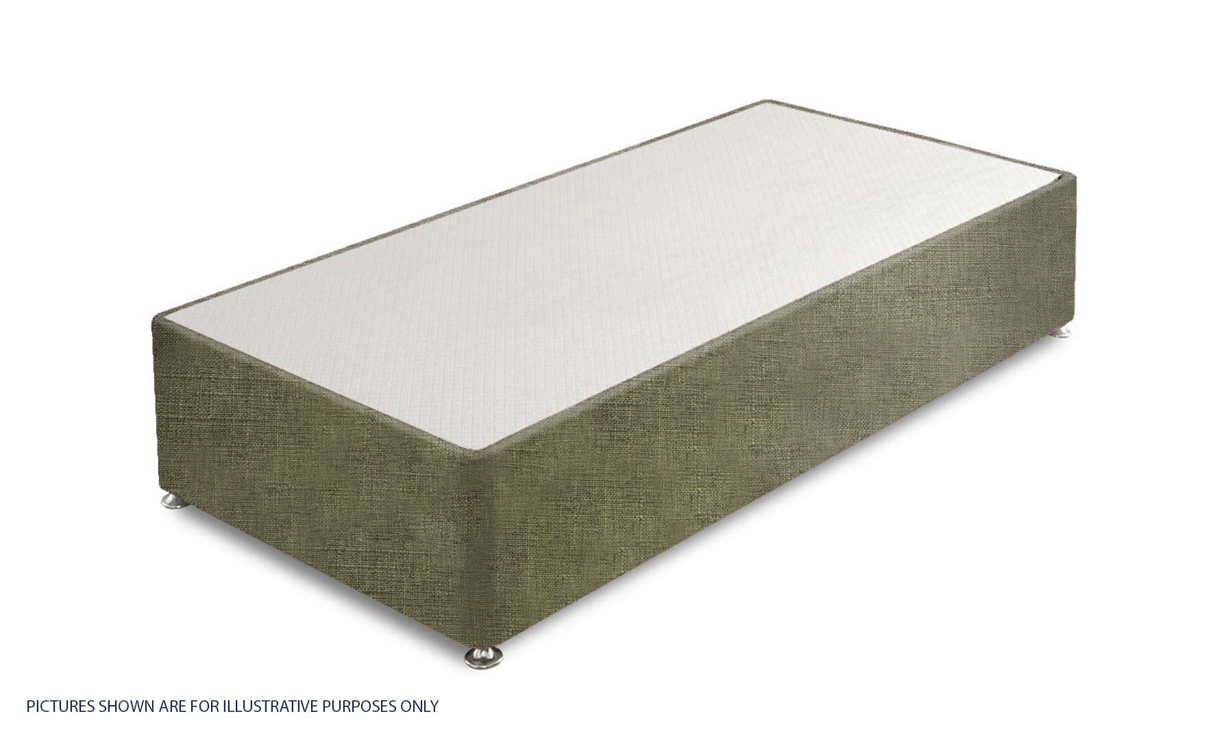 Apollo 3ft Azzure Grey Divan Base | Buy Online | Beds.ie