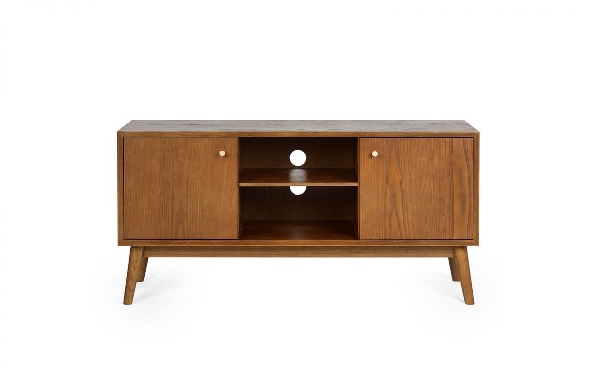 Lowell Media Unit - Cherry Wood - Image 4