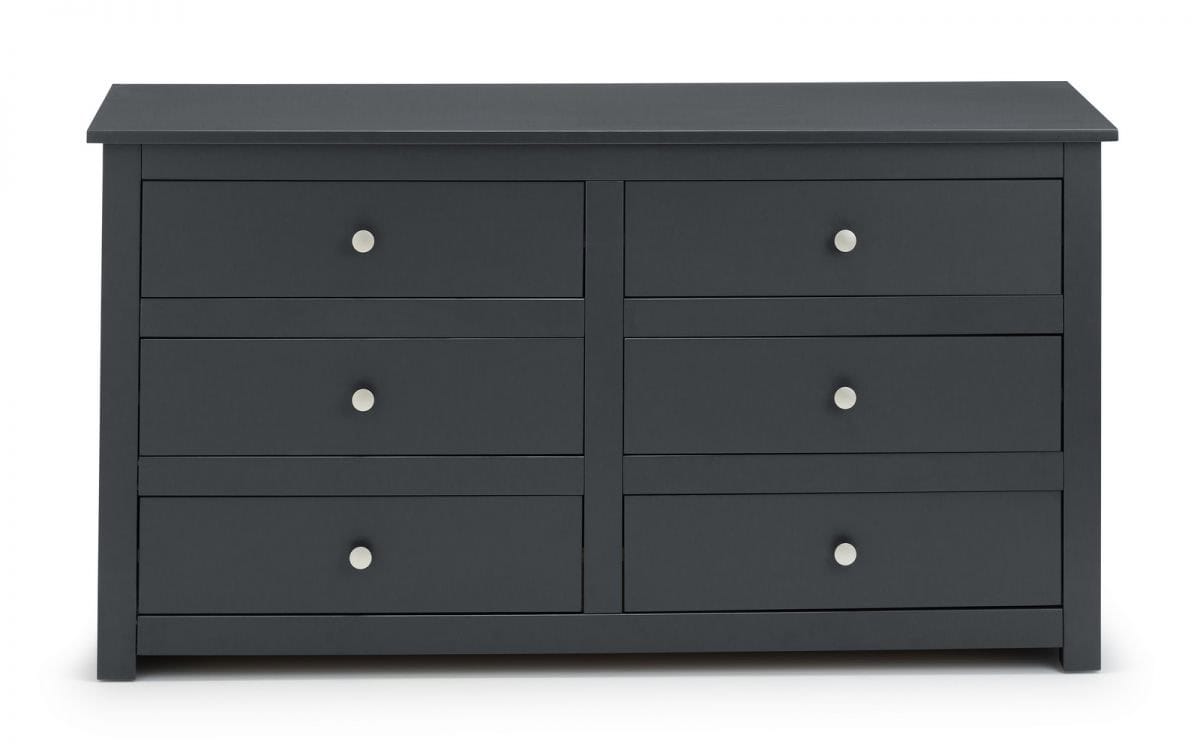 Scottie 6 Drawer Chest - Anthracite | Buy Online | Beds.ie