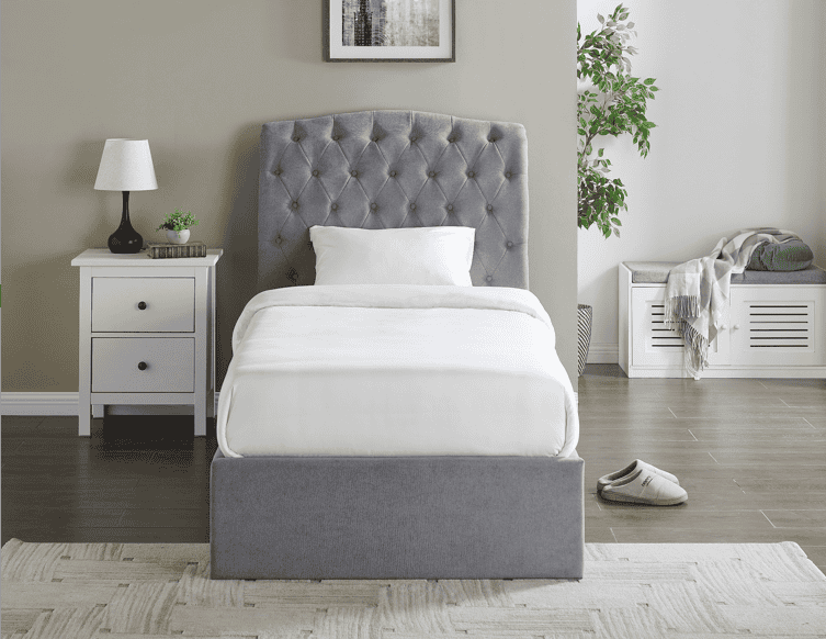 Limelight Rosa 3ft Ottoman - Light Grey - Image 3