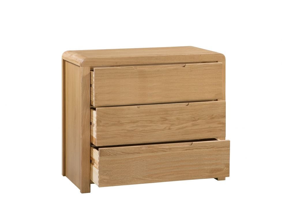 Contour 3 Drawer Chest - Waxed Oak - Image 2