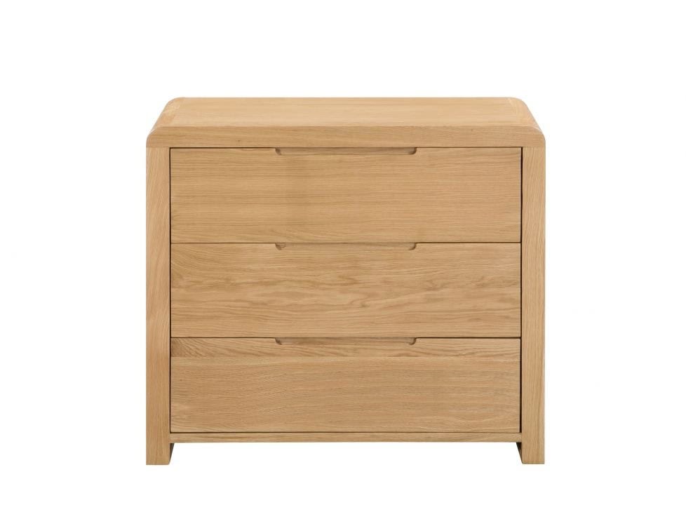 Contour 3 Drawer Chest - Waxed Oak - Image 4