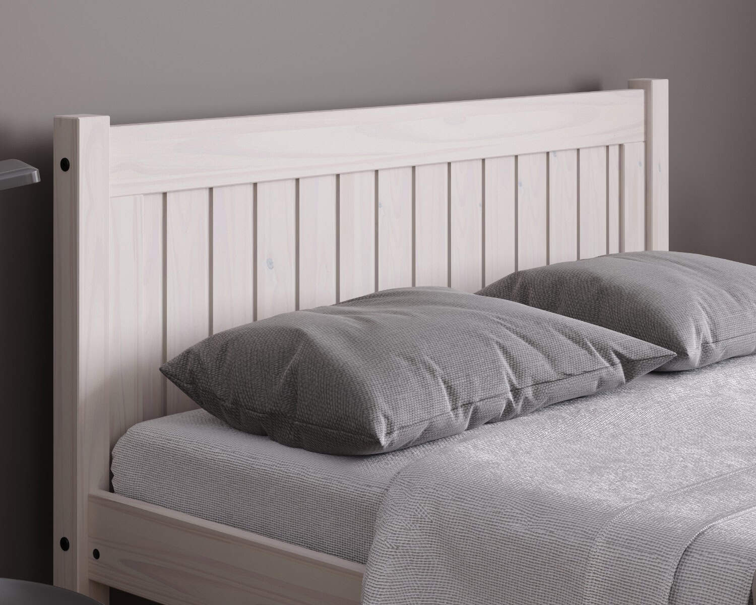 4ft6 Rio Bedframe - White Wash - Image 2