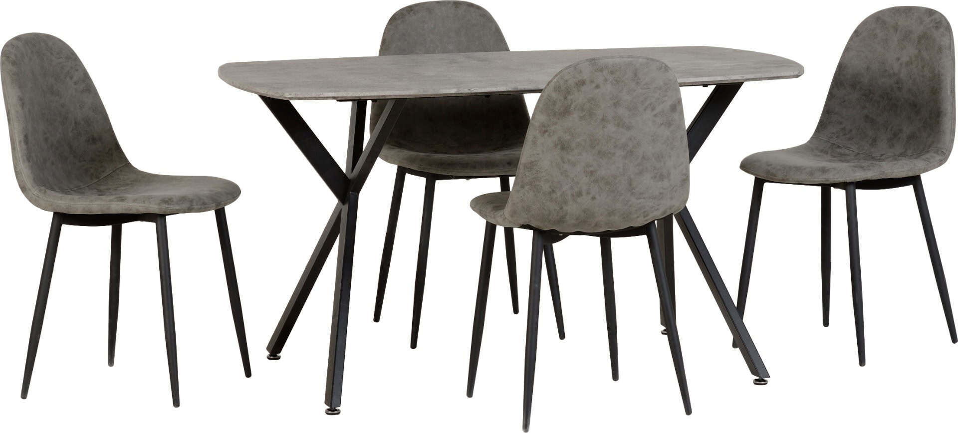 Athens Dining Chair (Set of Two) - Grey - Image 2
