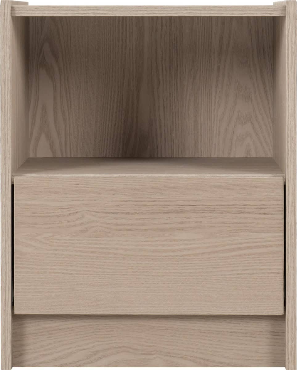 Paris 1 Drawer Bedside - Smoked Ash - Image 3