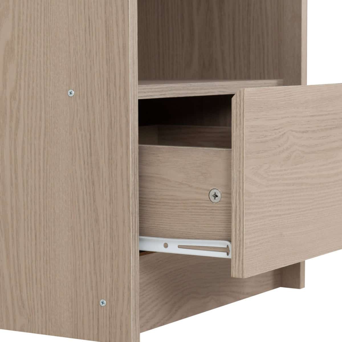 Paris 1 Drawer Bedside - Smoked Ash - Image 5