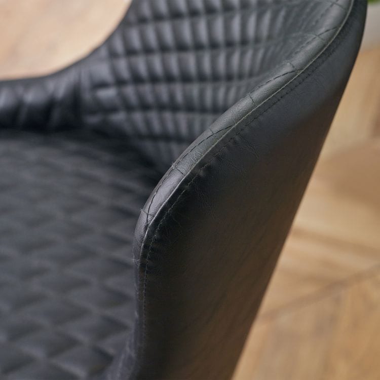 Watson Office Chair - Black Faux Leather - Image 2