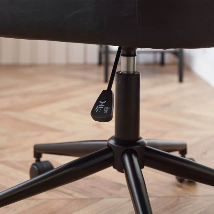 Watson Office Chair - Black Faux Leather - Image 4