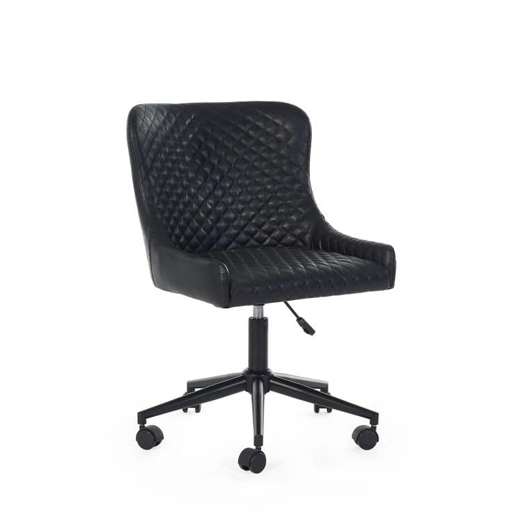 Watson Office Chair - Black Faux Leather - Image 9