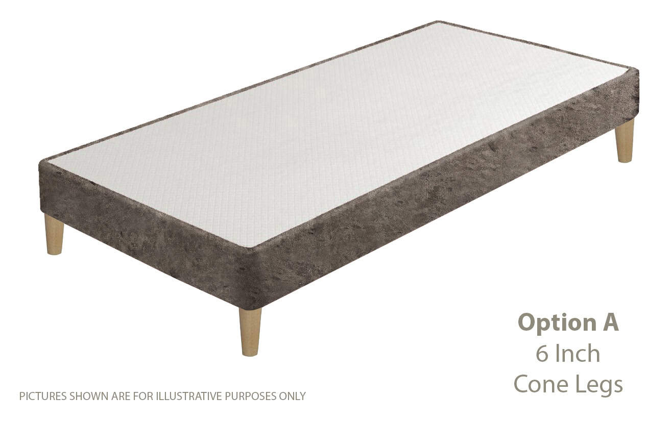 Apollo 2ft6 Glitz Grey Shallow Divan Base on Legs | Buy Online | Beds.ie