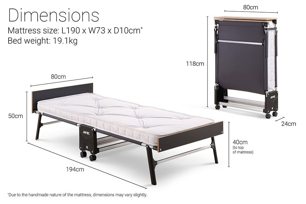Jaybe Grand 2ft6 Folding Bed with e-Pocket Mattress - 126805 - Image 4