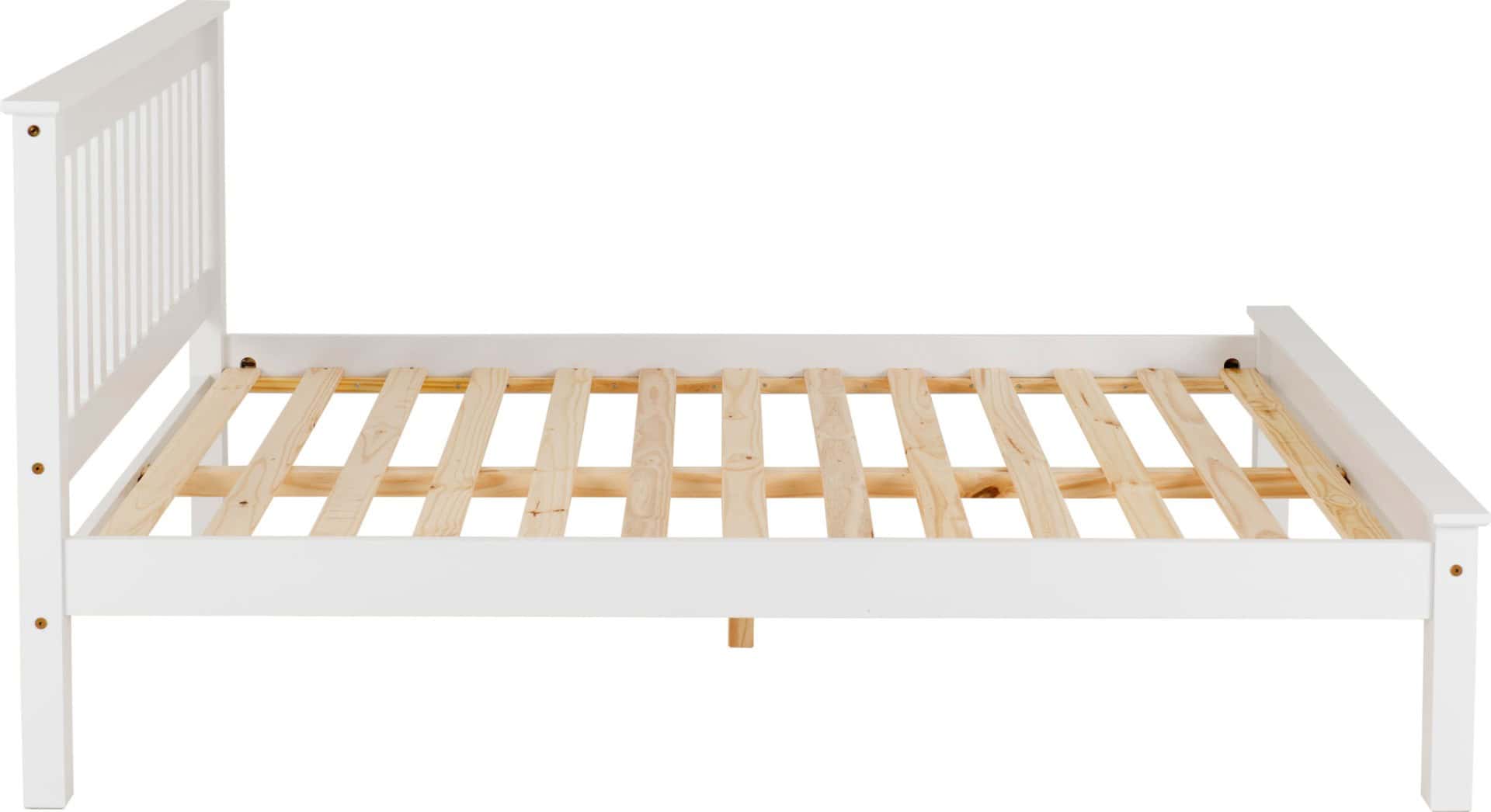 Monaco 5ft Low End Bedframe - White - Image 2