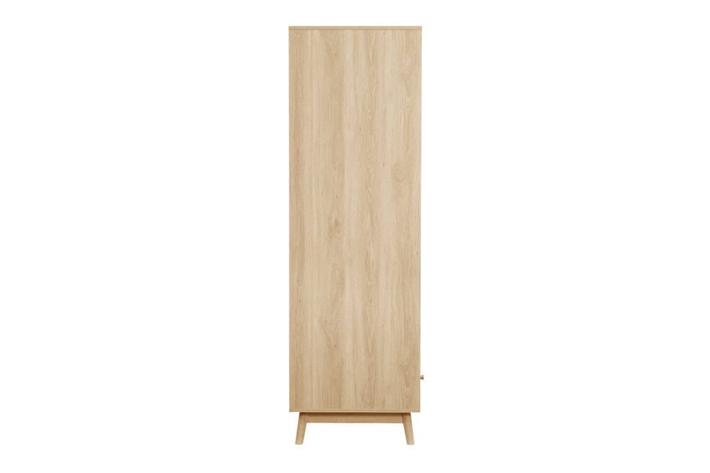 Herringford 2 Door 1 Drawer Wardrobe - Oak - Image 4