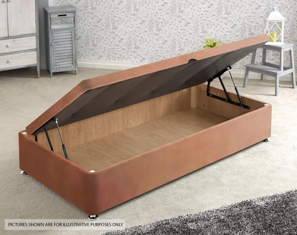 Apollo 3ft Velvet Pink Side Ottoman Base | Buy Online | Beds.ie