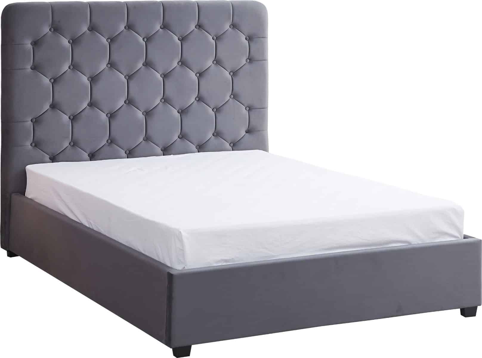 Madison 4ft6 Ottoman Bedframe - Grey Velvet - Image 3