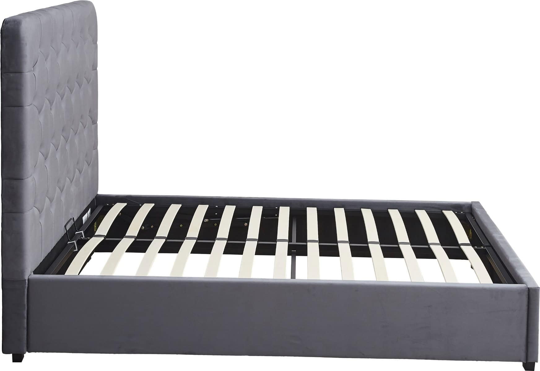 Madison 4ft6 Ottoman Bedframe - Grey Velvet - Image 5
