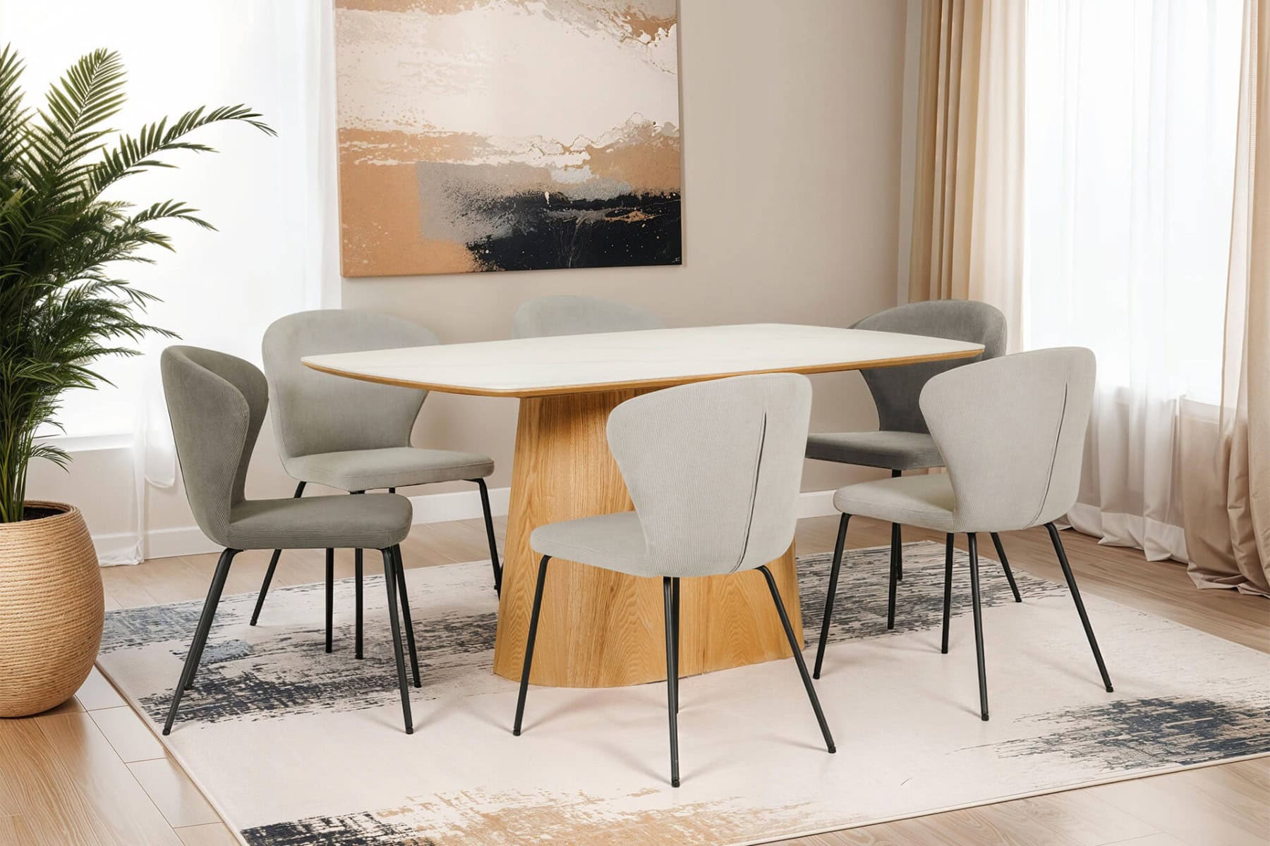 Indy Dining Table (1600) - Sand - Image 5