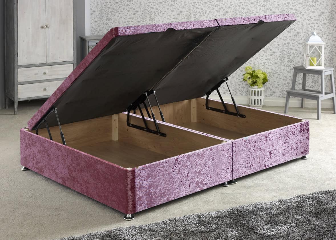 Apollo 4ft Glitz Pink Side Ottoman Base | Buy Online | Beds.ie