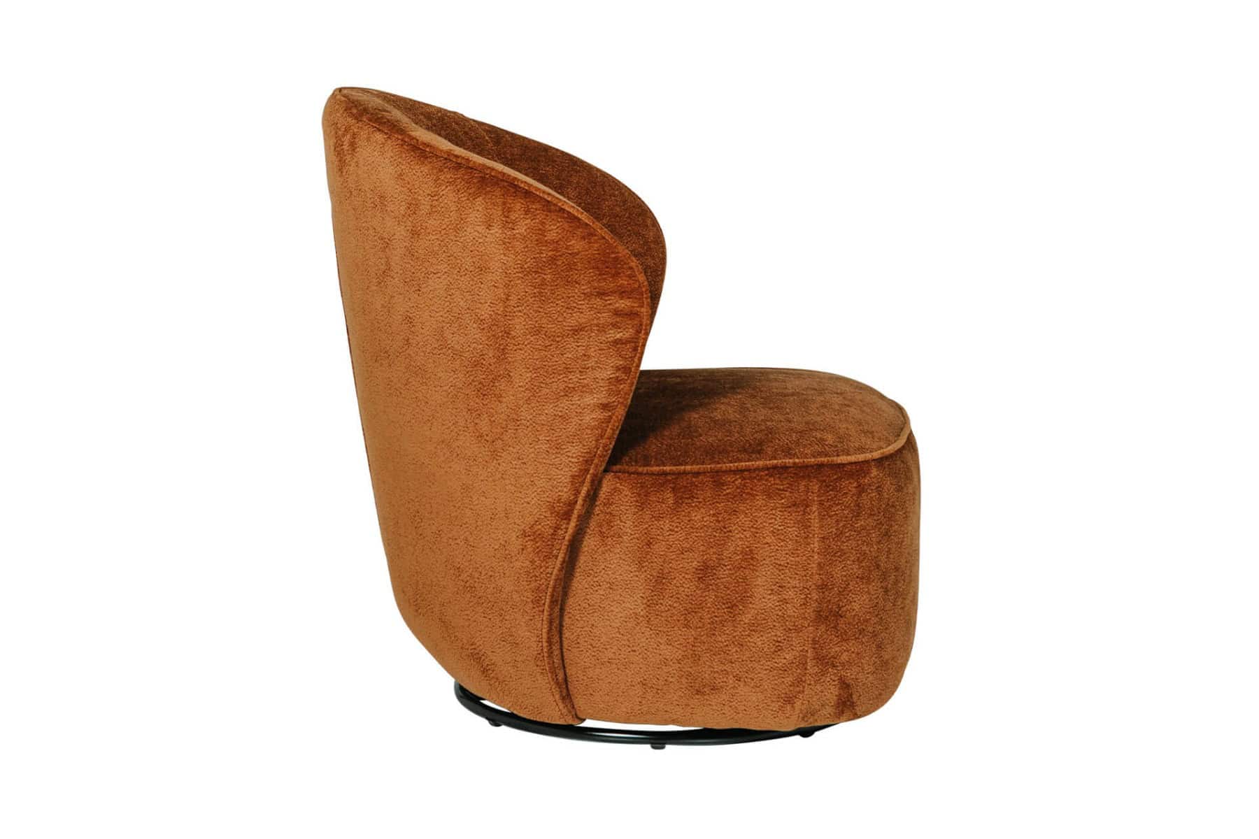 Edie Swivel Accent Chair - Rust - Image 3
