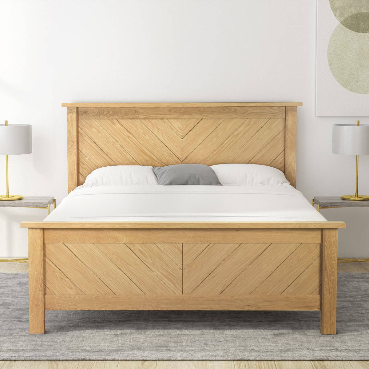 Limelight Kenji 4ft6 Bedframe - Light Oak - Image 2