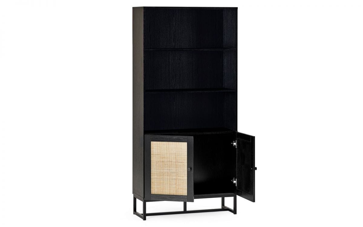 Corbridge Tall Bookcase - Black - Image 4
