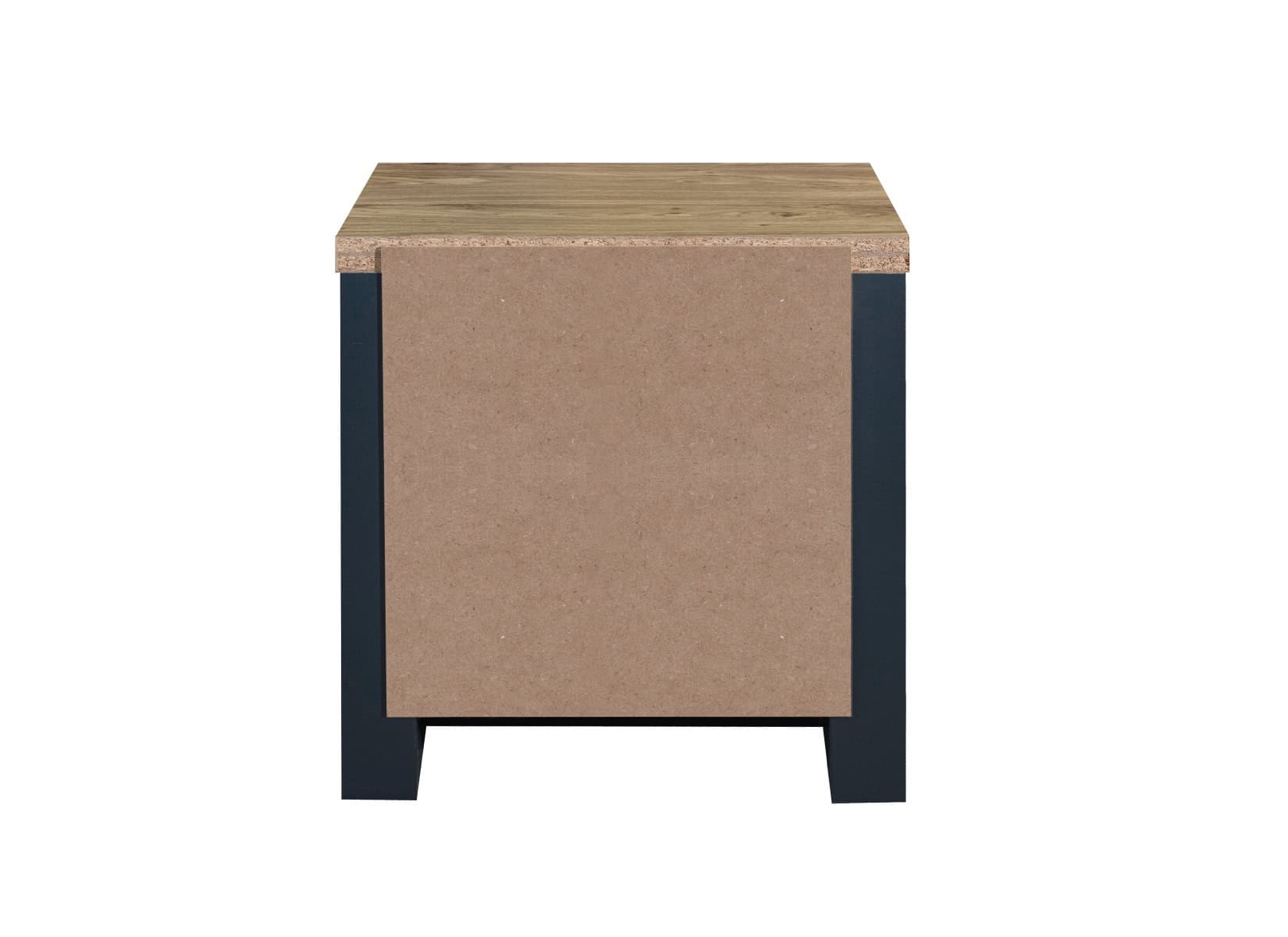 Highgate 1 Drawer Lamp Table - Navy & Oak - Image 9