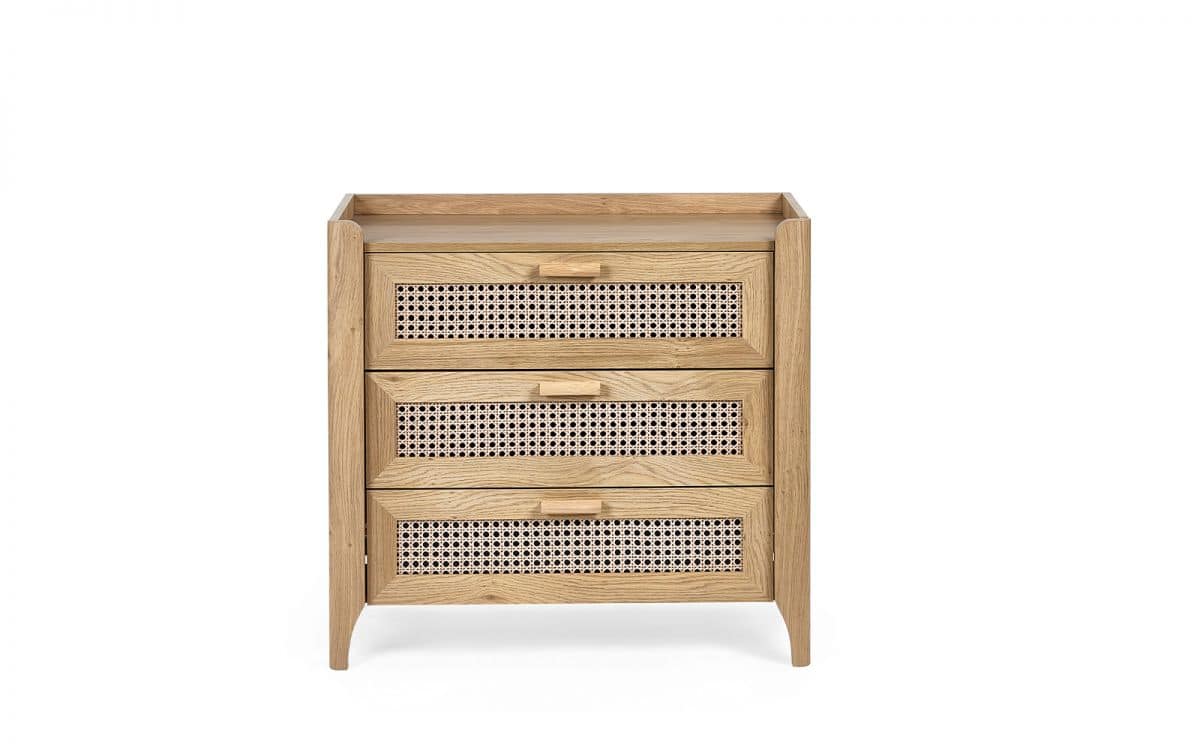 Sydenham 3 Drawer Chest - Rattan Oak - Image 3