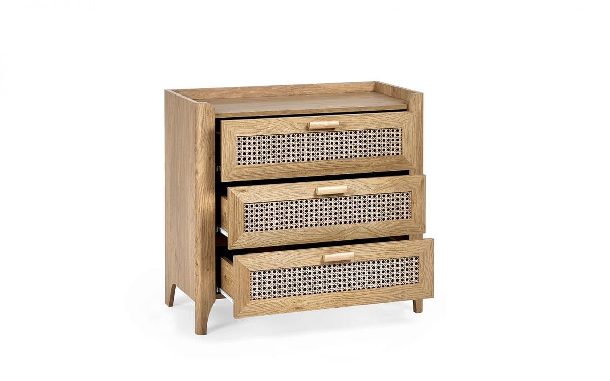 Sydenham 3 Drawer Chest - Rattan Oak - Image 4
