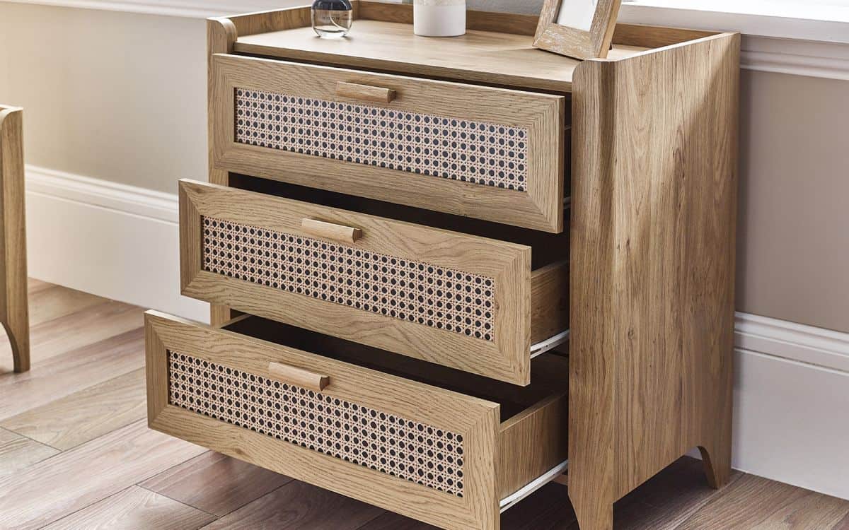 Sydenham 3 Drawer Chest - Rattan Oak - Image 5